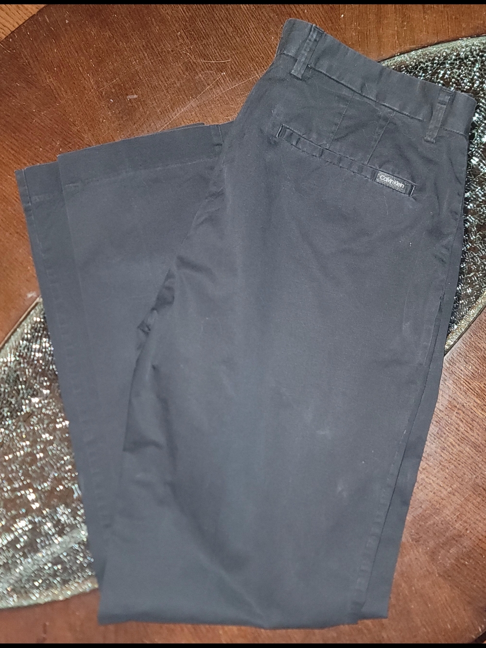 Calvin Klein The Refined Stretch Chino Men's 33W/32L Black